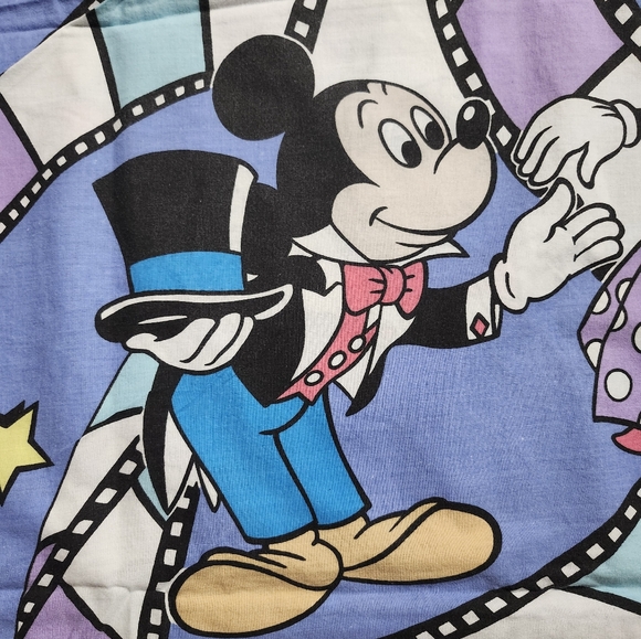 Vintage Disney "Hollywood Film" Double Sided Duvet Cover Zippered Twin - Picture 5 of 10